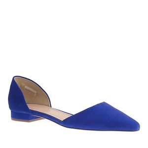 J crew Blue Suede D’Orsay flats